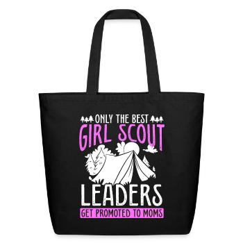 Girl Scout Leader Mom Scouting Mothers Day Mama - Eco-Friendly Cotton Tote - black - Front