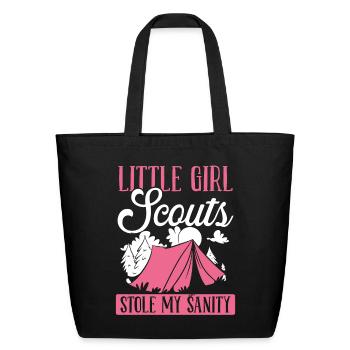 Girl Scout Leader Girl Scout stole my Sanity - Eco-Friendly Cotton Tote - black - Front
