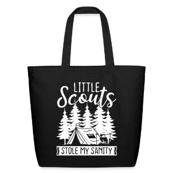 Girl Scout Leader Little Scouts stole my Sanity - Eco-Friendly Cotton Tote - black - Front