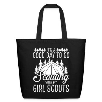 Club Scouting Its a good day to go Scout Leader - Eco-Friendly Cotton Tote - black - Front