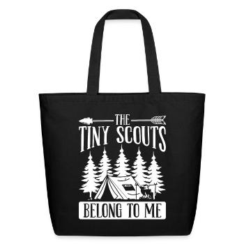 Girl Scout Leader Tiny Scouts belong to me Club - Eco-Friendly Cotton Tote - black - Front