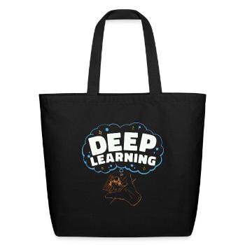 Artificial Intelligence Deep Learning Programmer - Eco-Friendly Cotton Tote - black - Front