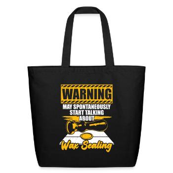 Funny Wax Sealing Lover Gift - Eco-Friendly Cotton Tote - black - Front