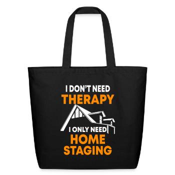 Home Staging - Eco-Friendly Cotton Tote - black - Front