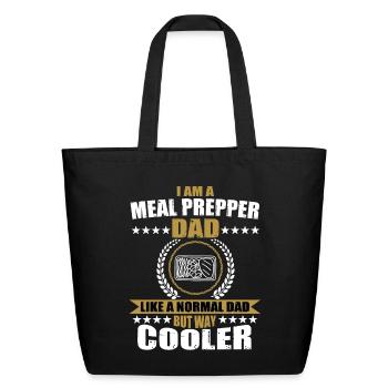 Funny Meal Prep Dad For Men - Eco-Friendly Cotton Tote - black - Front