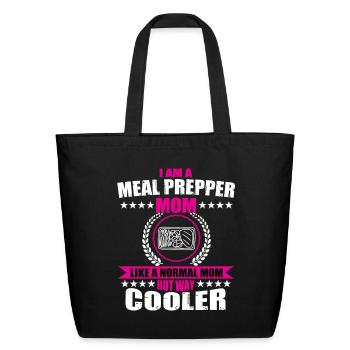 Funny Meal Prep Mom For Women - Eco-Friendly Cotton Tote - black - Front