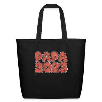 papa 2023 - Eco-Friendly Cotton Tote - black - Front