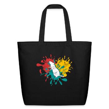 mouse logo - Eco-Friendly Cotton Tote - black - Front