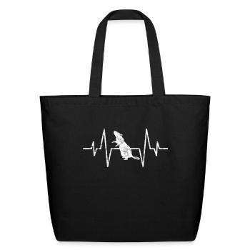 mouse heartbeat - Eco-Friendly Cotton Tote - black - Front