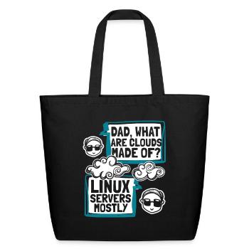 Dad What Are Clouds Made Of Full Stack Software - Eco-Friendly Cotton Tote - black - Front