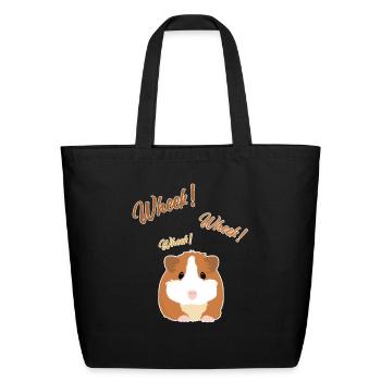 Wheek Cavy Caviidae Long Hair American Crested - Eco-Friendly Cotton Tote - black - Front