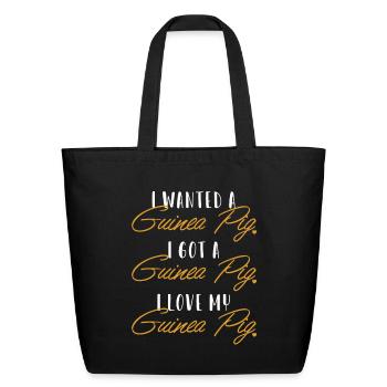 Guinea Pig Love American Crested Cavy Caviidae - Eco-Friendly Cotton Tote - black - Front