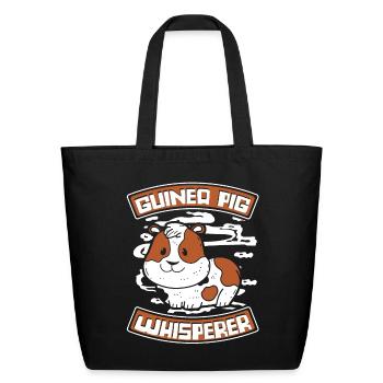 Guinea Pig Whisperer Cavy Caviidae Long Hair - Eco-Friendly Cotton Tote - black - Front