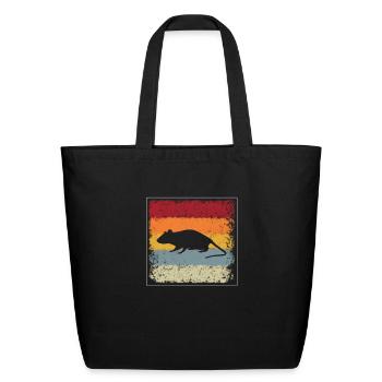 mouse retro - Eco-Friendly Cotton Tote - black - Front