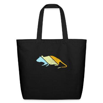 mouse retro - Eco-Friendly Cotton Tote - black - Front
