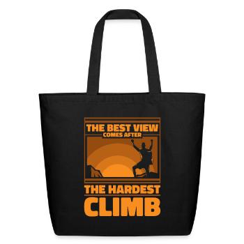 Best View Comes After The Hardest Climb Alpine - Eco-Friendly Cotton Tote - black - Front