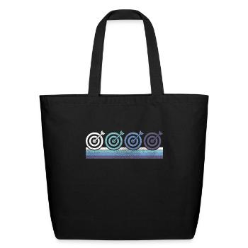 Bullseye Target - Eco-Friendly Cotton Tote - black - Front