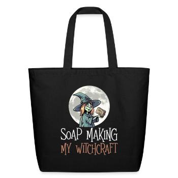 Soap Making - My Witchcraft - Soap Making Soap - Eco-Friendly Cotton Tote - black - Front