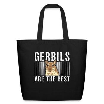 Gerbils Are The Best Racing Rat Rodent Mouse Lover - Eco-Friendly Cotton Tote - black - Front