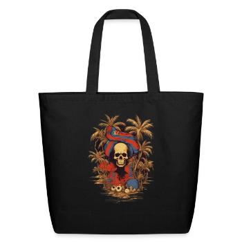 Haiti Vacation-Travel Volleyball-Game - Eco-Friendly Cotton Tote - black - Front