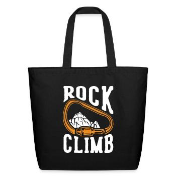 Rock Climb Outdoor Speed Sport Free Alpine - Eco-Friendly Cotton Tote - black - Front