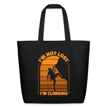 I'm Not Lost I'm Climbing Outdoor Speed Sport - Eco-Friendly Cotton Tote - black - Front