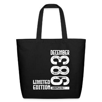 Anniversary December 1983 - Birthday Gift December - Eco-Friendly Cotton Tote - black - Front