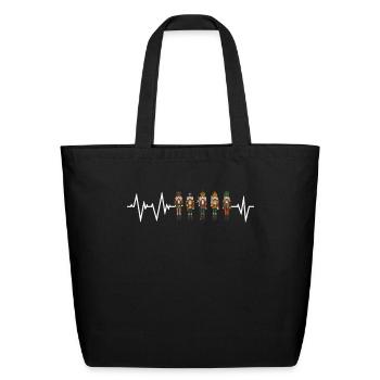 Nutcracker Heartbeat - Eco-Friendly Cotton Tote - black - Front