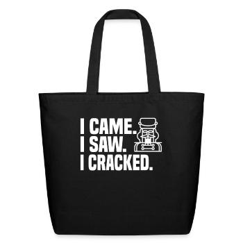 Funny Nutcracker Gift - Eco-Friendly Cotton Tote - black - Front