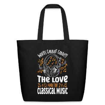 Classical Music Lover Western Classical Music Art - Eco-Friendly Cotton Tote - black - Front