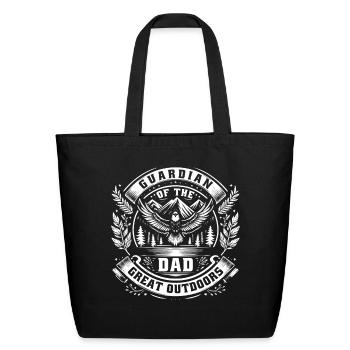 Dad, Guardian of the Great Outdoors - Eco-Friendly Cotton Tote - black - Front