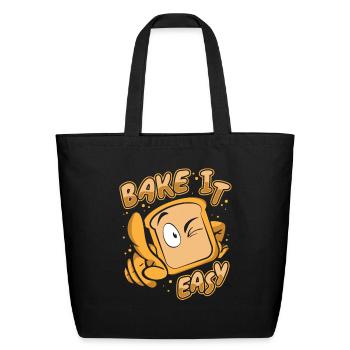 Bake It Easy Bread Maker Bread Dough Bread Queen - Eco-Friendly Cotton Tote - black - Front