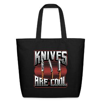 Blade Forging Knives Are Cool Loves Blade Crafting - Eco-Friendly Cotton Tote - black - Front