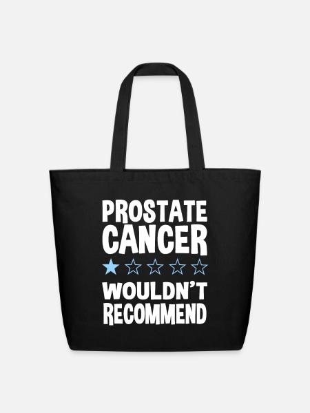 Prostate Cancer Awareness Month Blue Ribbon Love - Eco-Friendly Cotton Tote - black