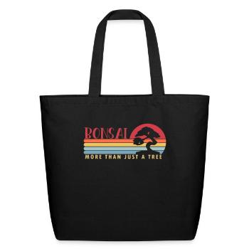 Bonsai more than a Tree Indoor Bonsai Bonsai Pots - Eco-Friendly Cotton Tote - black - Front