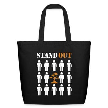 Stand Out Indoor Bonsai Bonsai Pots Penjing Bonsai - Eco-Friendly Cotton Tote - black - Front