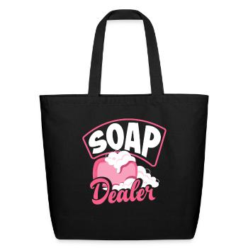Soap Making Soap Dealer - Eco-Friendly Cotton Tote - black - Front