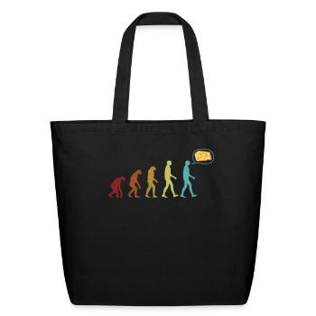 Gouda Evolution Cheesemonger Maker Queso Lover - Eco-Friendly Cotton Tote - black - Front