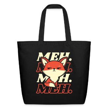 Meh Caninae Red Fox Canidae Fox Lover Fox - Eco-Friendly Cotton Tote - black - Front