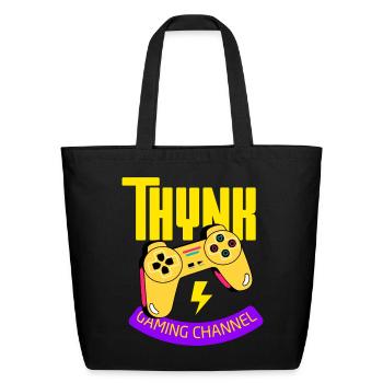 Thynk Gaming Channel Controller Graphic - Eco-Friendly Cotton Tote - black - Front