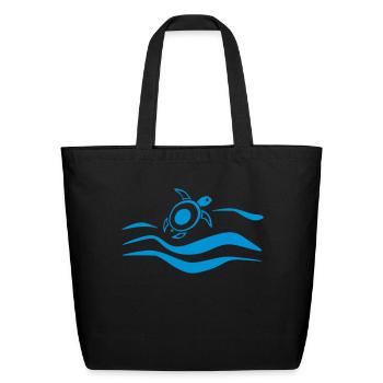 Sea Turtle - Eco-Friendly Cotton Tote - black - Front