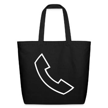Basic Phone Icon - Eco-Friendly Cotton Tote - black - Front