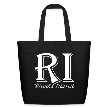 Rhode Island - Eco-Friendly Cotton Tote - black - Front