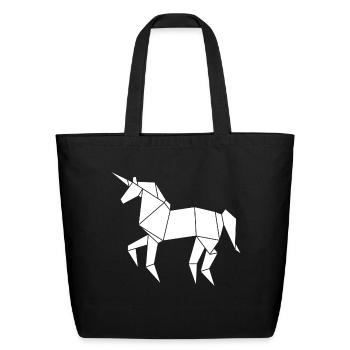 Blade Runner Origami Unicorn - Eco-Friendly Cotton Tote - black - Front