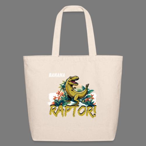 Funny Banana Raptor T-Rex Design - Eco-Friendly Cotton Tote