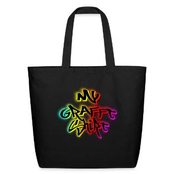 MY GRAFFT SHIRT 🌈 Color - Eco-Friendly Cotton Tote - black - Front