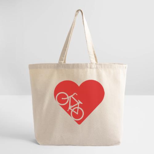 Bike in heart - Eco-Friendly Cotton Tote