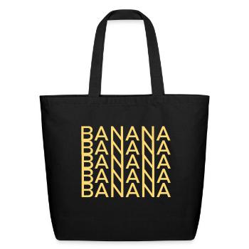BANANA - Eco-Friendly Cotton Tote - black - Front