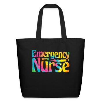 Emergency Nurse ER Room and Hospital Nurse 1 - Eco-Friendly Cotton Tote - black - Front