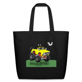 1983 Toyota Pickup Truck - Eco-Friendly Cotton Tote - black - Front